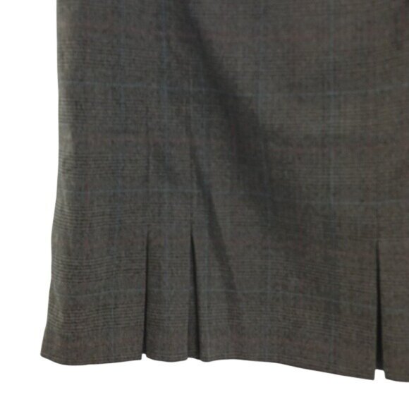 Apt. 9 Skirt Womens Size 10 Brown Plaid Pleated A Line Classic Knee Length - Picture 3 of 6